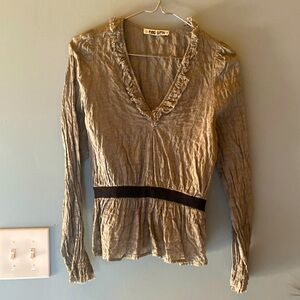 Ciao Lucia textured peplum top